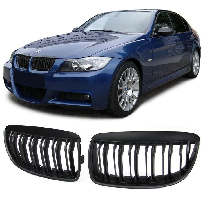 Grile negre duble Bmw E90 non facelift nfl si lci facelift  CALITATE PREMIUM ️️️️️
