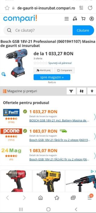 Filetanta Bosch Profesional Gdb 18/21  600lei fix