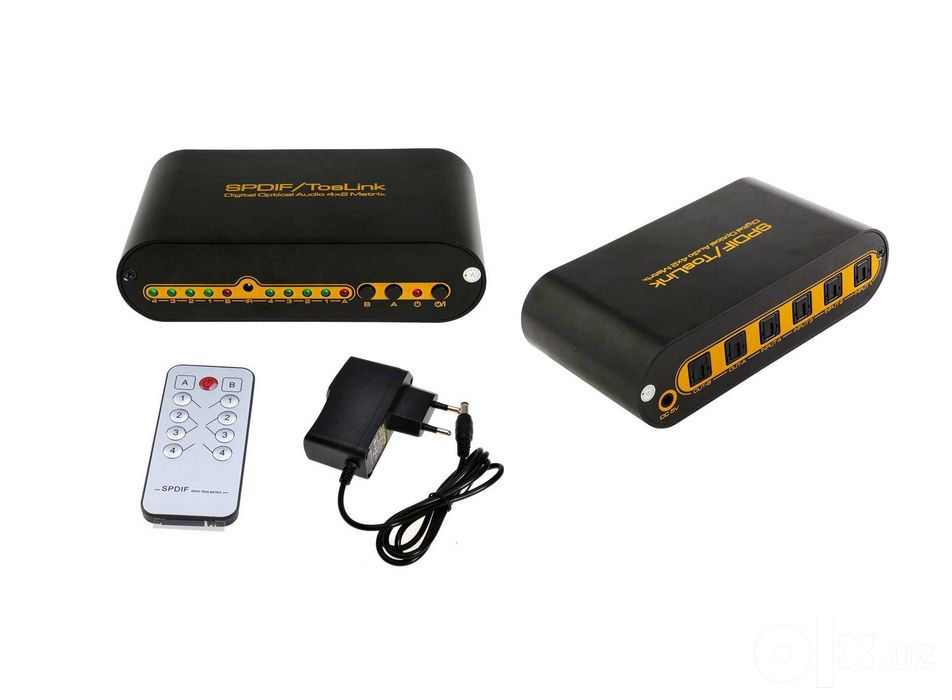 SPDIF оптический аудио сплиттер 4 х 2