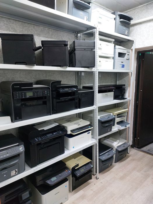 Мфу и принтеры разных моделей
ч/б и цветные