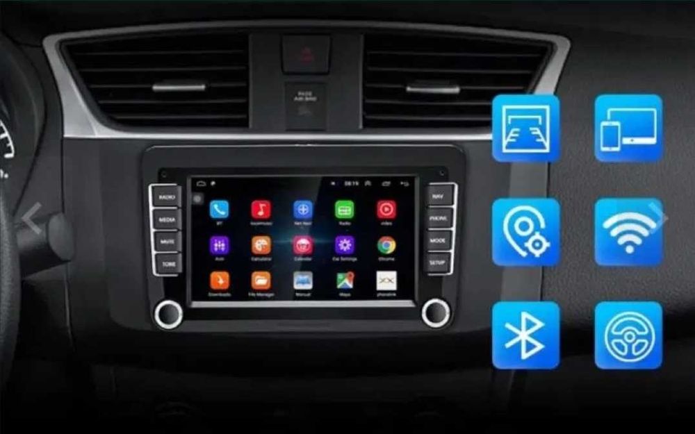 НОВО! Мултимедия навигация 7″ Android 15 за Volkswagen VW,4 RAM,64 ROM