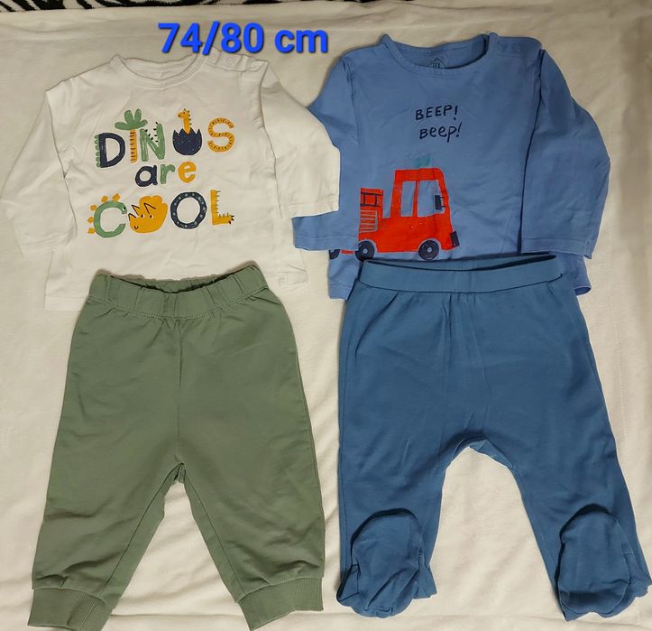 Lot haine bebelusi baiet 74/80 cm