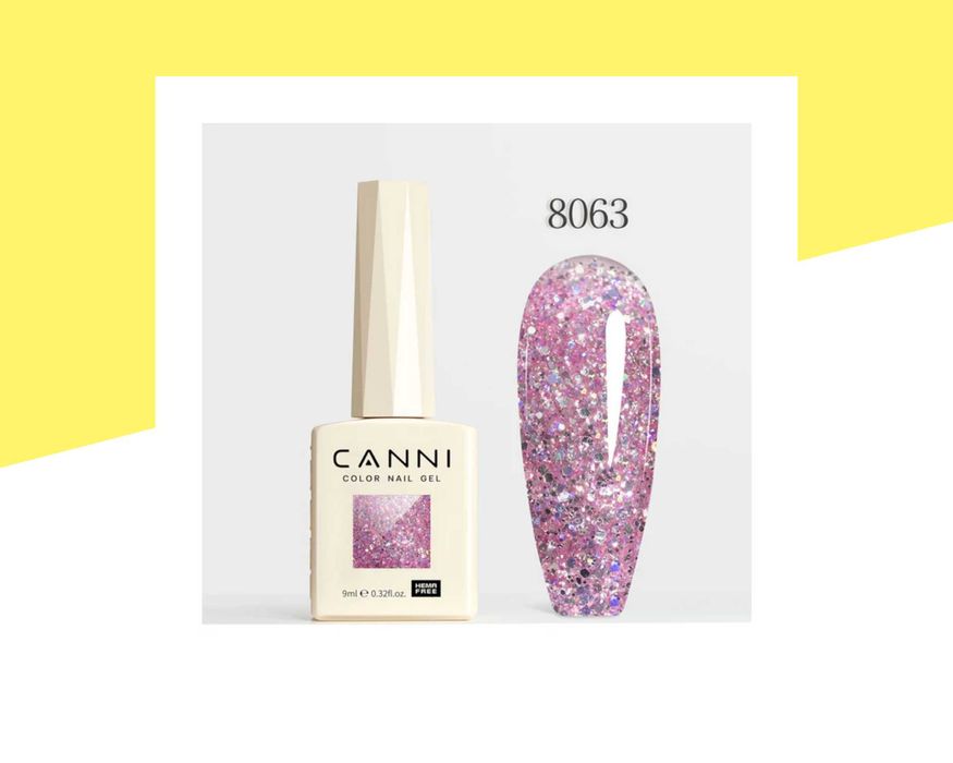 Професионален хипоалергенен гел лак серия Diamond Glitter CANNI – 9 мл