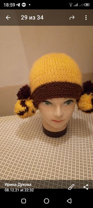 Вязаные шапки ручной работы