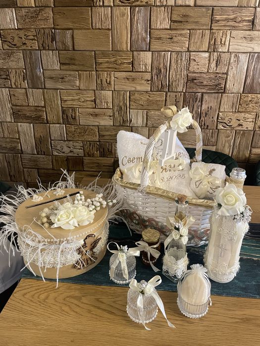 Комплекти за кръщене и сватба по поръчка