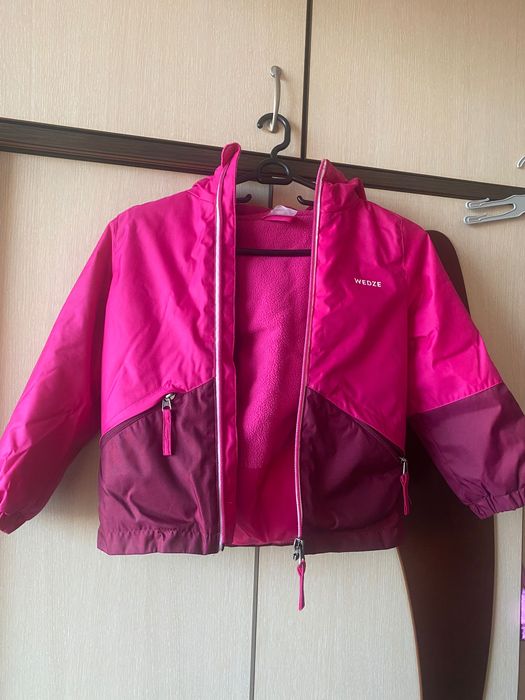 Детско зимно яке за момичета Wedze. Розаво.Номер 91-97см за 3 годишни.