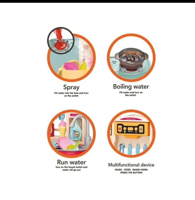 Детская кухня . Доставка бесплатная 
для игривых девочек