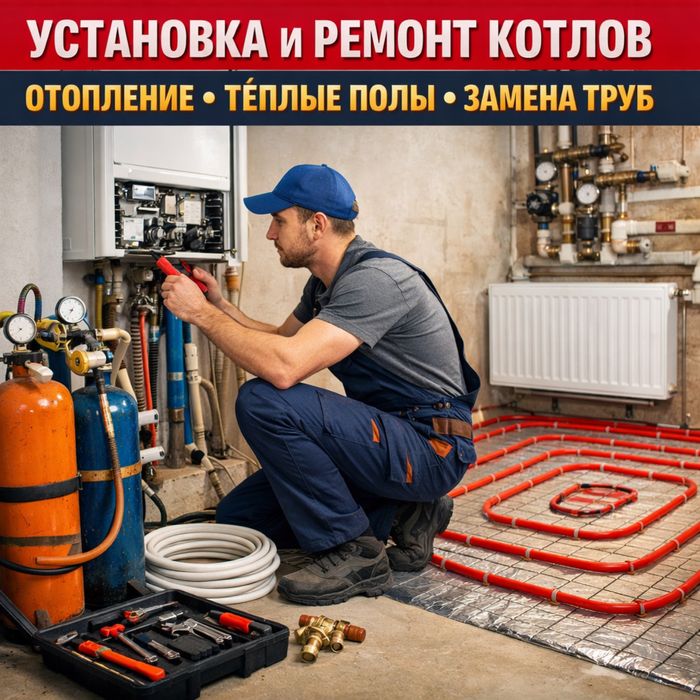 Установка и ремонт котлов | Отопление под ключ | Тёплые полы