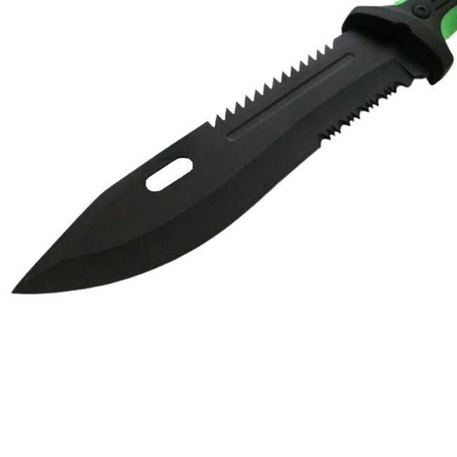 Cutit de vanatoare IdeallStore®, Spike Trap, 32 cm, negru