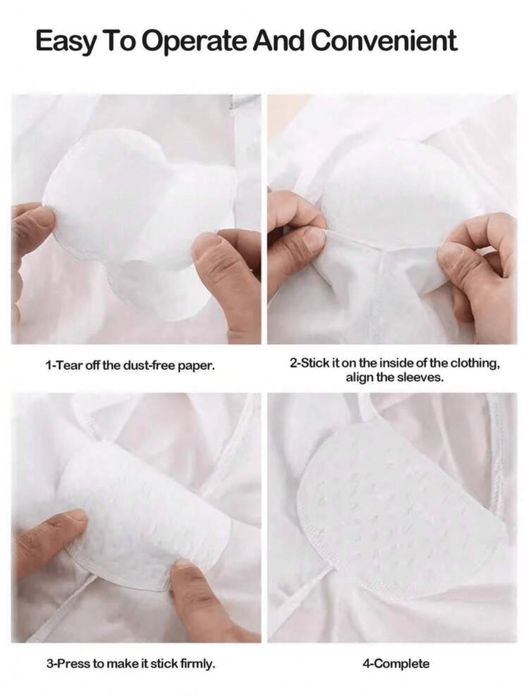 Дишащи и бързосъхнещи подплънки/ превръзки за подмищници против пот и потни петна по дрехите - 10 броя