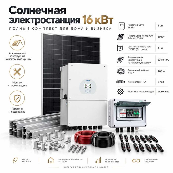 Солнечная электростанция 16 кВт