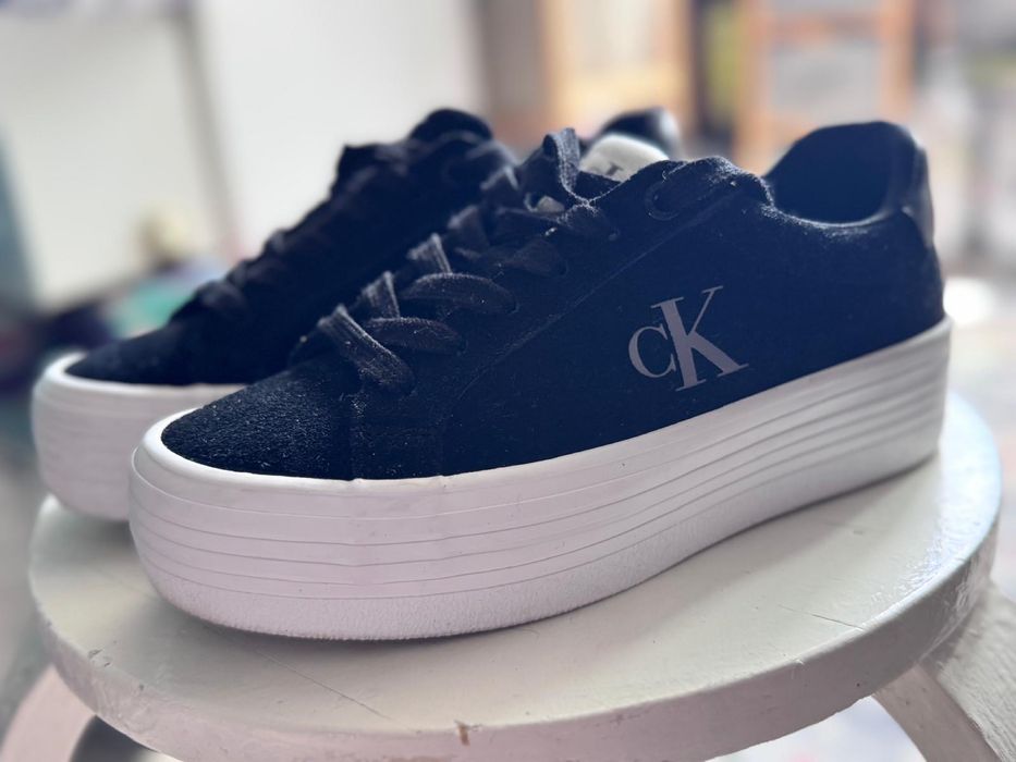 Calvin Klein Flatform / sneakers de piele , marimea 35