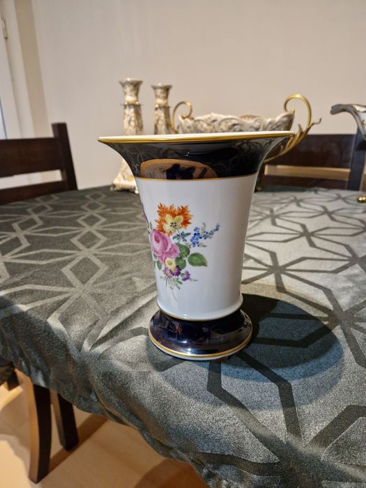 Прекрасна антикварна колекционерска порцеланова ваза Meissen