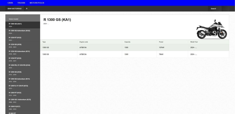 Сервизна база данни за автомобили + камиони + мотоциклети
