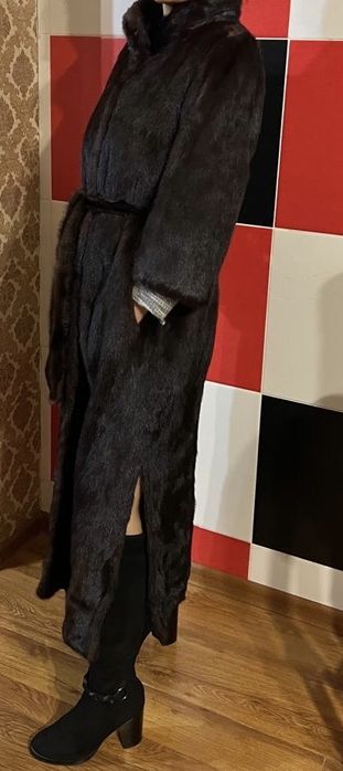 Норковая шуба длинная