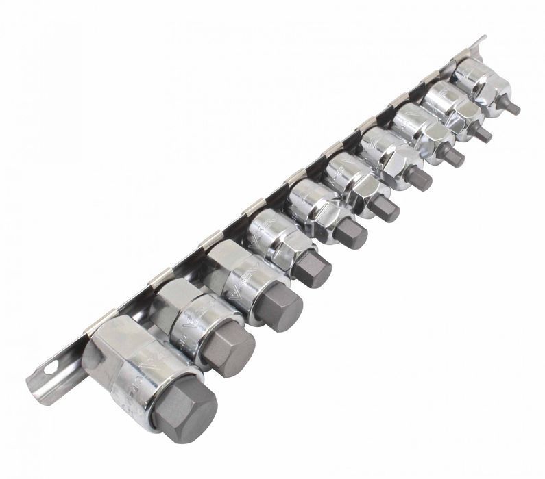 Set capete de chei hexagonale tip imbus 1/4 - 3/8 in inchi 10 piese