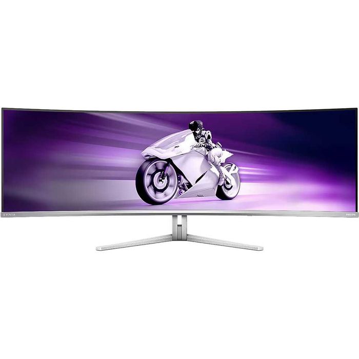 Monitor Gaming curbat QD OLED PHILIPS Evnia 49M2C8900L/00, 48.9", DQHD, 144Hz, AMD FreeSync Premium Pro, HDR400, Boxe, alb, Garantie