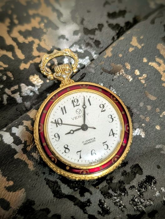 Ceas de buzunar vintage VERITY – Swiss Made, mecanic, funcțional  17 j