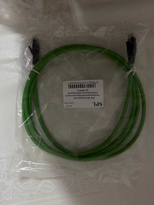 Коммутационный шнур категории 6, U/UTP, LSZH, 2М, зеленый