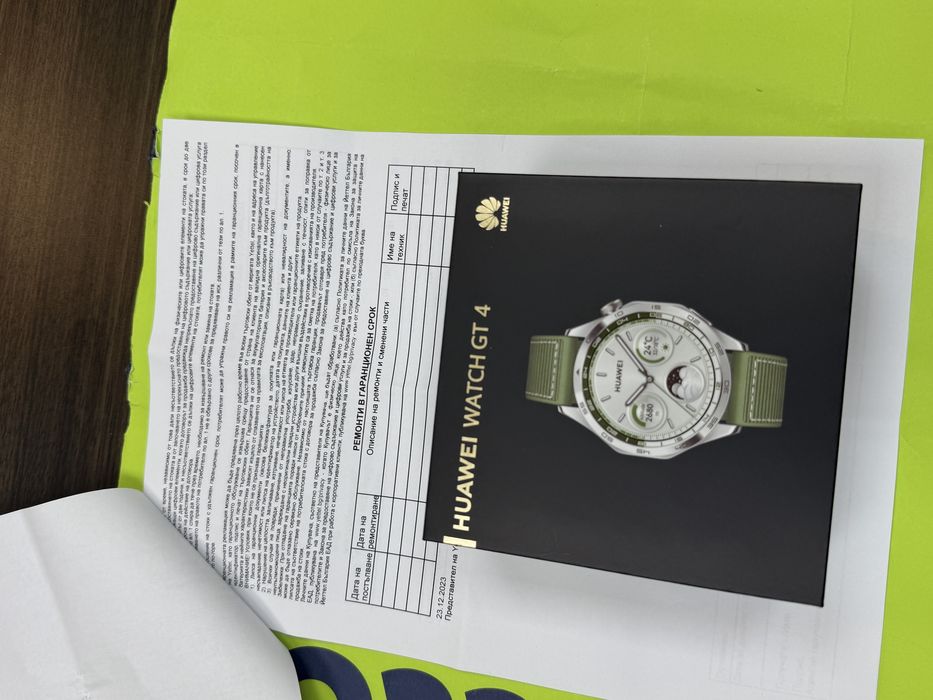 46mm Huawei watch GT 4 Yettel Гаранция 2025 Green