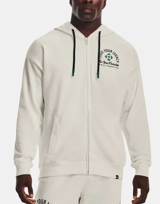 Under Armour Project Rock HW Terry FZ Fam, мъжко горнище и долнище, L, оригинал от Англия