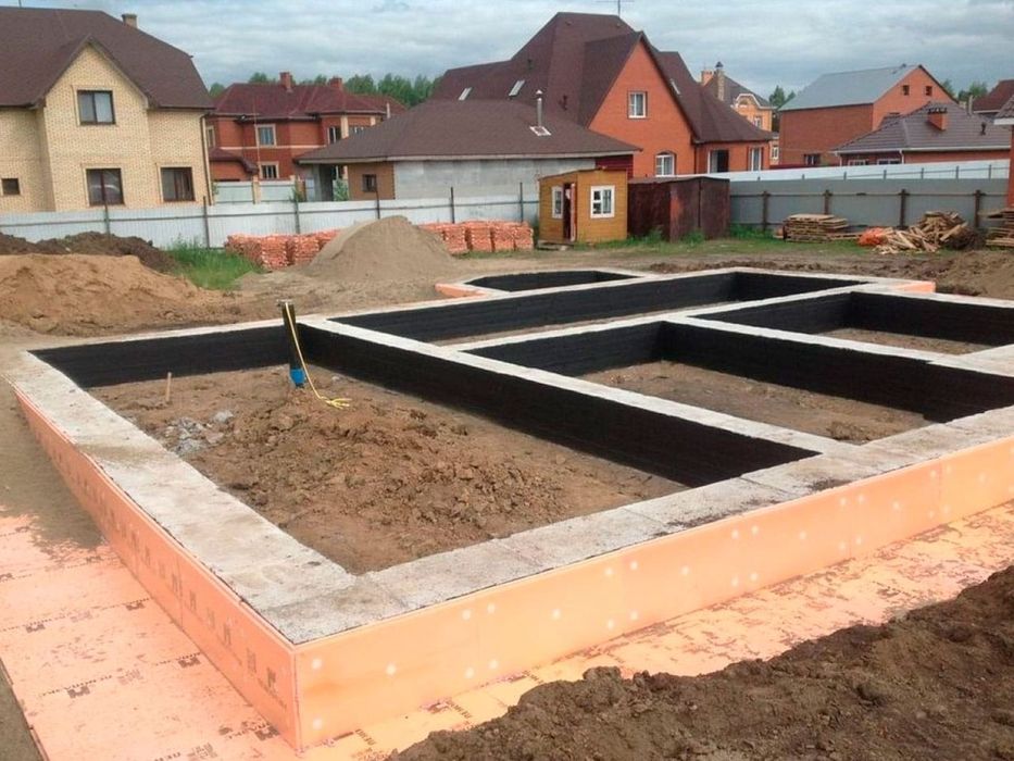 Заливка фундамента