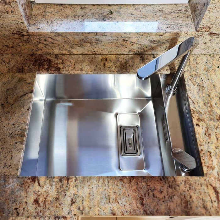 Chiuveta bucatarie inox CookingAid INVISIBLE 50R + baterie telescopica