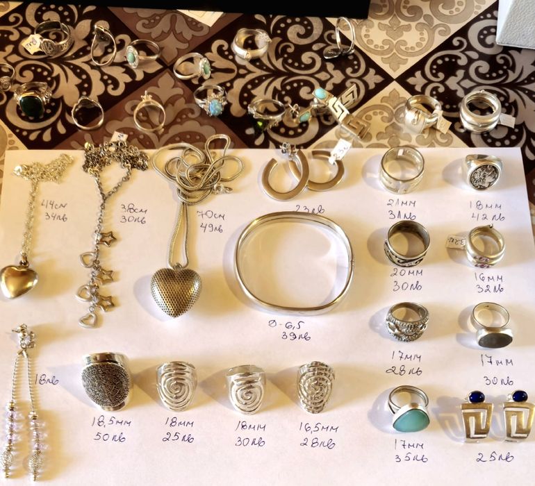 Сребърни накити, проба 925 и 950