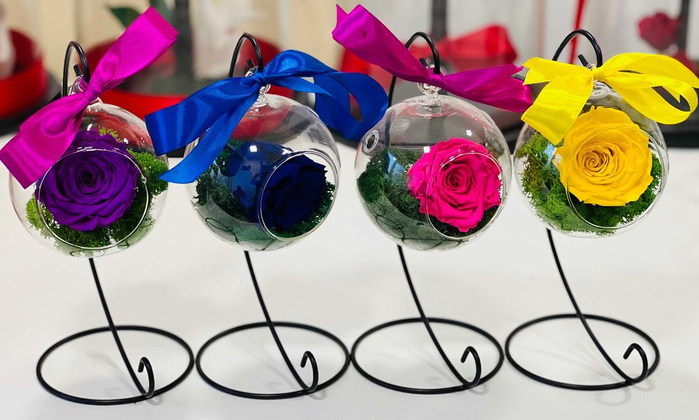 Trandafiri criogenati albastri