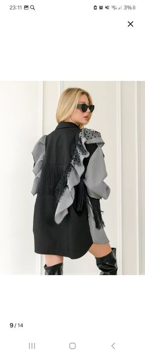 Рубашка нарядная с рюшами