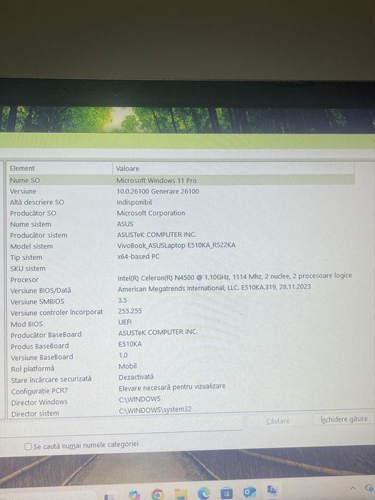 ASUS VivoBook E510KA – laptop 15.6”, Intel, 475 GB stocare
