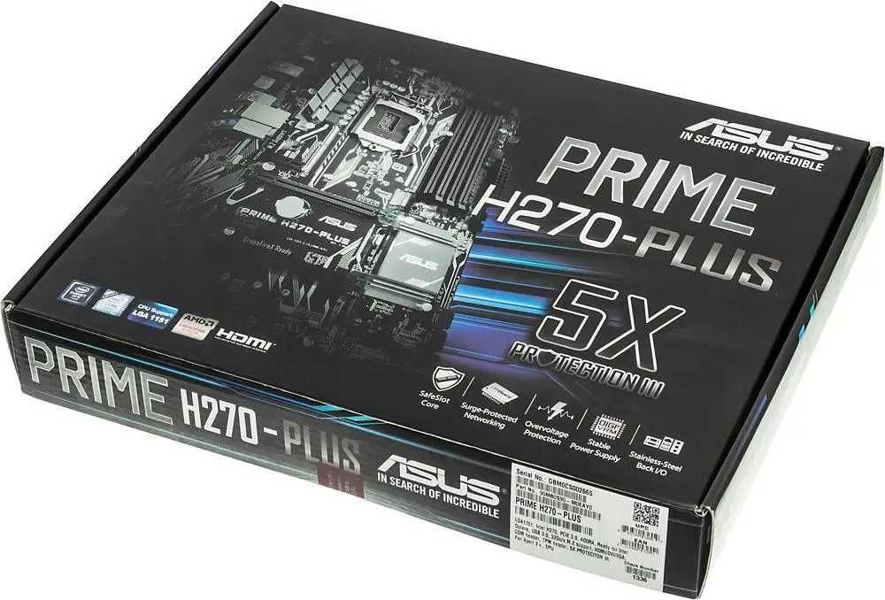 Материнская плата ASUS PRIM H270-PLUS Intel LGA-1151 ATX c процессором