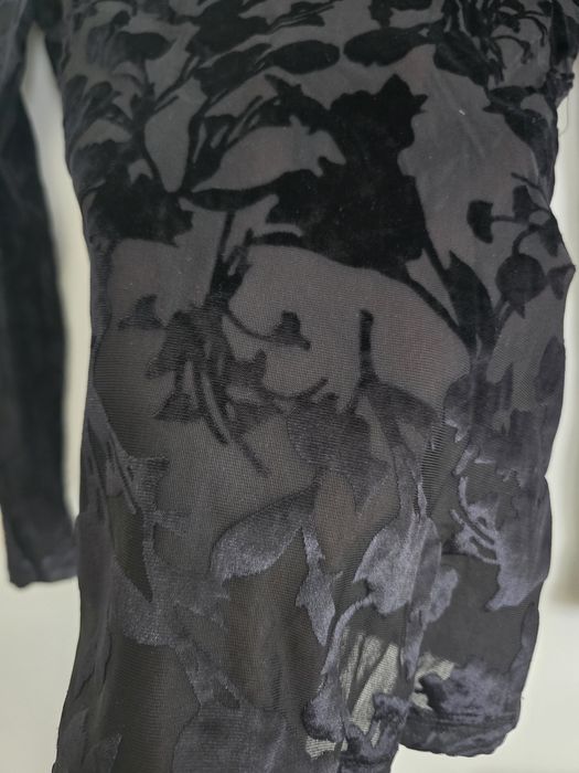 Bluza semi-transparenta cu Catifea