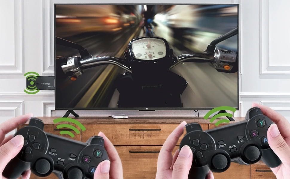 2024 4K HDMI Безжична Игра с над 10000 игри с безжични джойстици тв