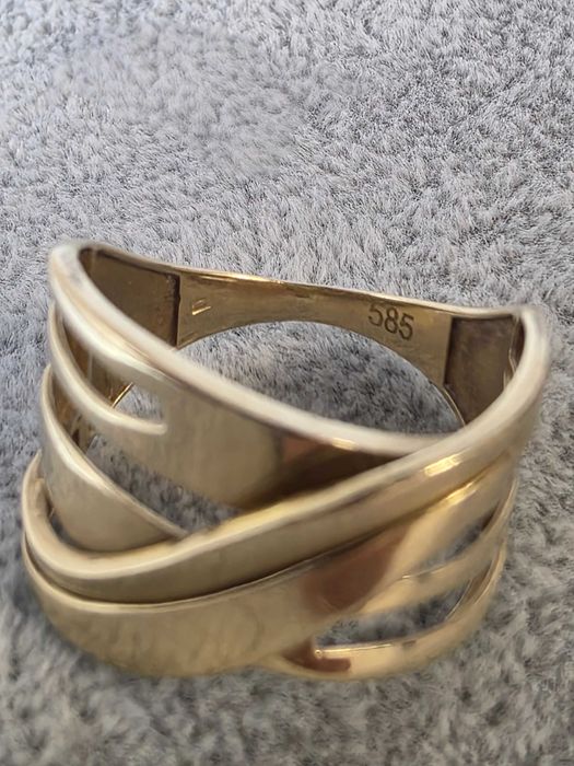Inel din aur 14K cu design modern suprapus – 3,85 g