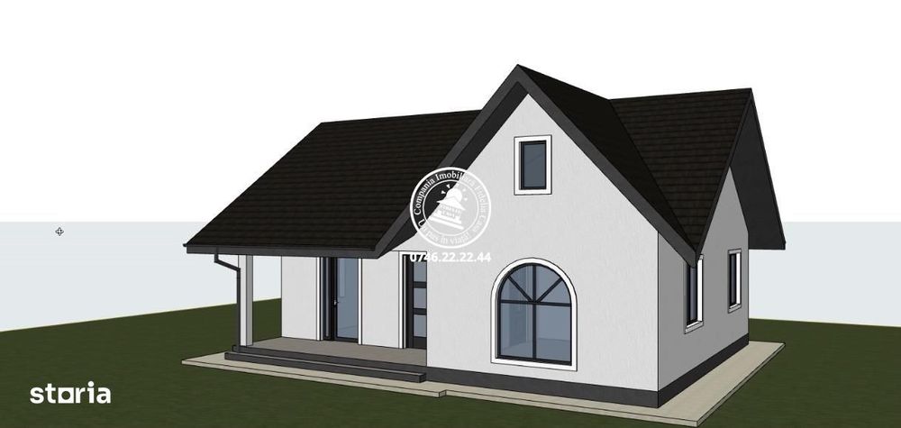 Casa cu 3 camere, 450mp teren, de vanzare in Valea Adanca. TVA inclus!