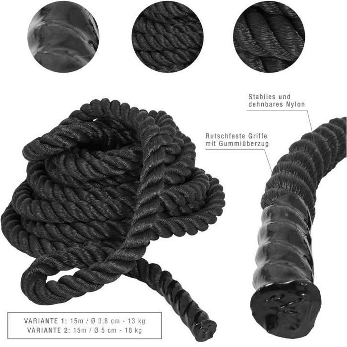 Sfoară de nailon pentru antrenament - 18 Kg; diametru: 5 cm