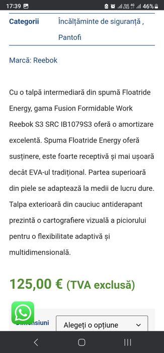 Bocanci munca/safety Rebook