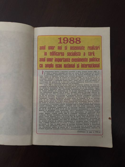 Almanah Scînteia – perioadă comunistă – vintage