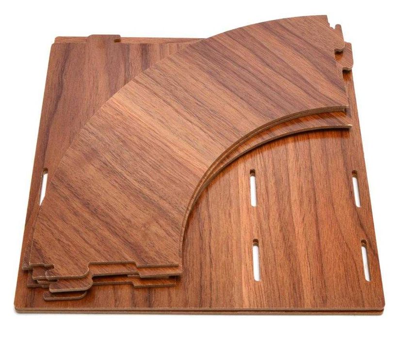 Стилен дървен органайзер за документи с 3 отделения