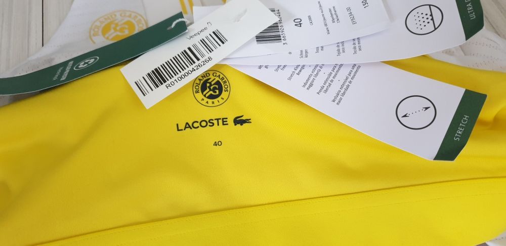 Lacoste X Roland Garros Dress 40 / M НОВО ОРИГИНАЛ Дамска Спортна Рокл