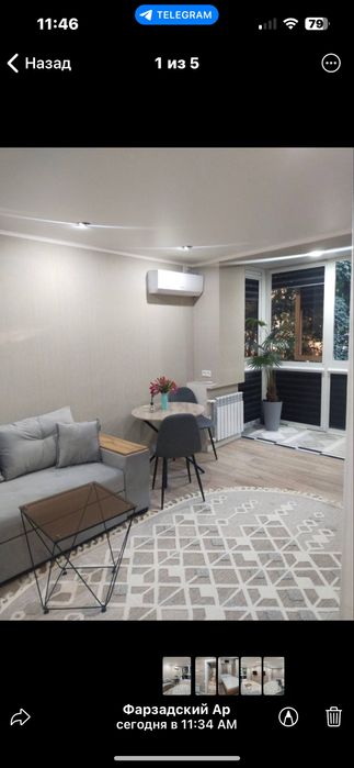 Сдаеться Чилонзар район  1 й квартал  срочно 2 ком.