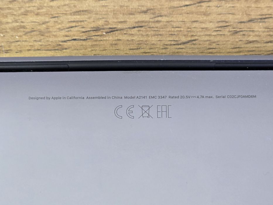 Macbook Pro 16" 2019 I7, 16gb, ssd 500 A2141