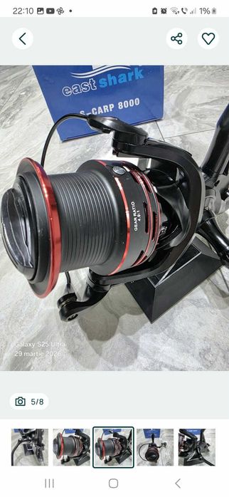 Vând 3 lansete de pescuit la crap diamant alb, de 3,60 Inel de plecare de 50, 4,0 lbs . Cu 3 molinete east shark conice