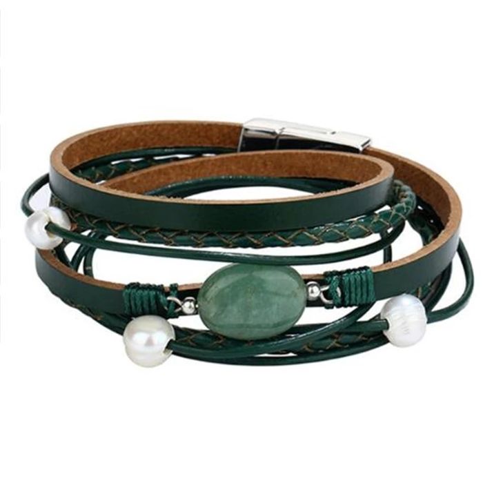 Bratari piele si pietre semipretioase