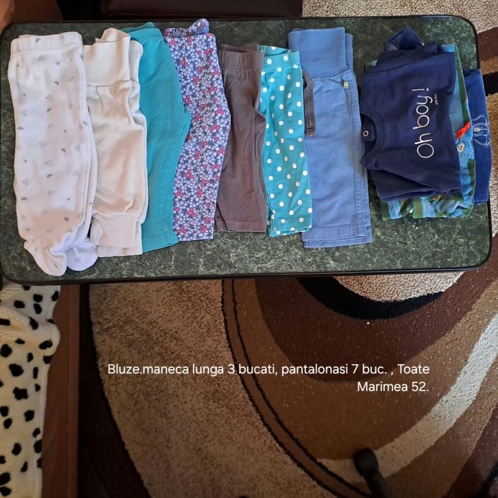 Mărimi 50 ,52, 56, 62, 68, 74, preț 2 lei bucata
