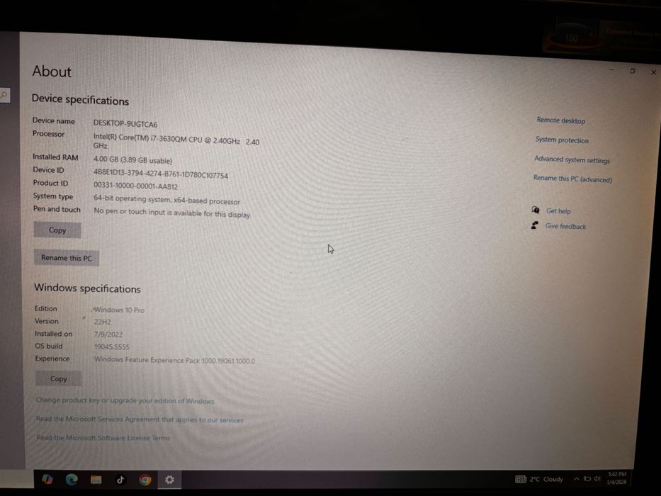 Vand Laptop ASUS i7