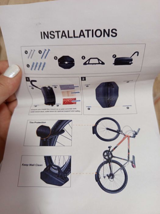 Крепление для велосипеда вертикальное