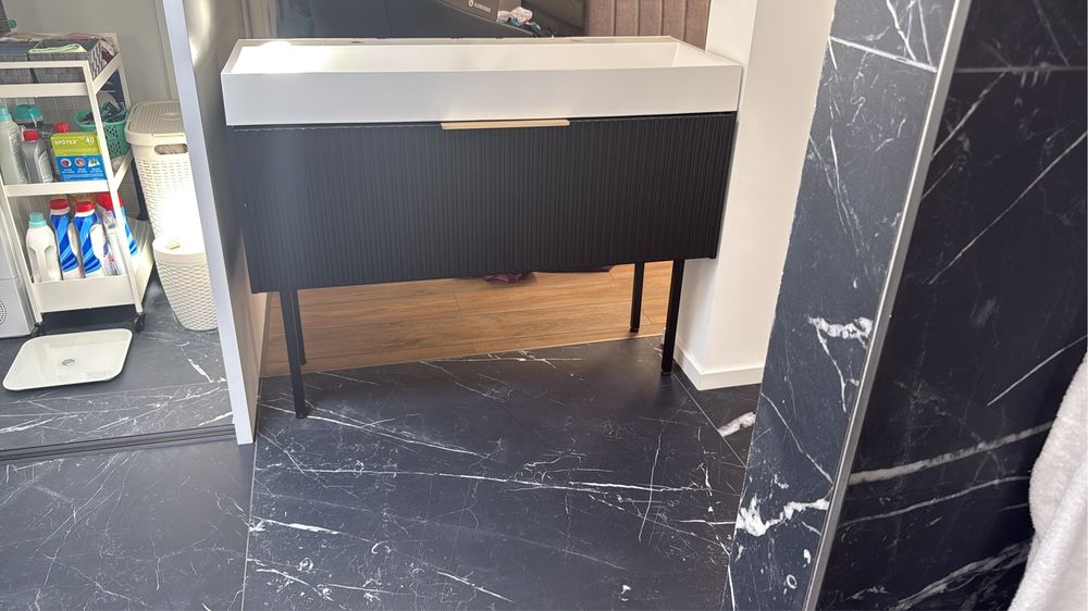 Lavoar dublu cu mobilier 120 cm