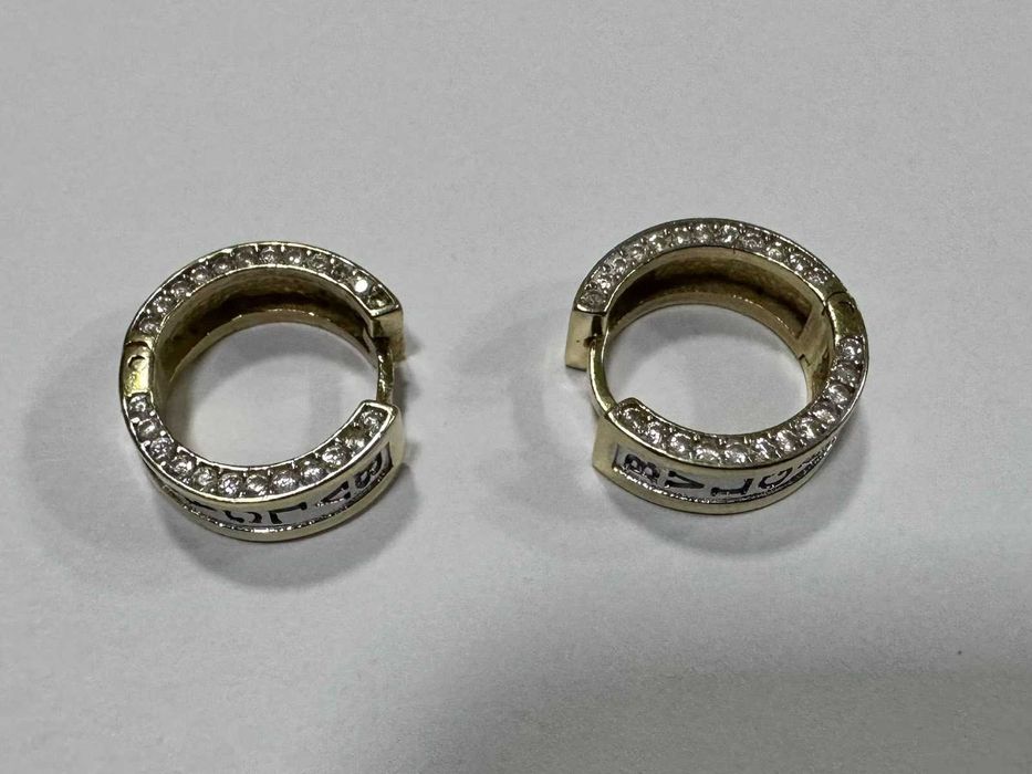 Златни обеци BVLGARI 14 K 585/ 6,18 гр